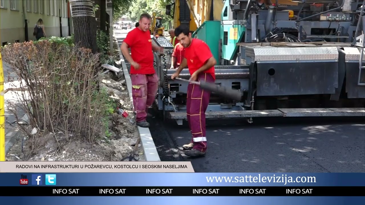 RADOVI NA INFRASTRUKTURI U POŽAREVCU, KOSTOLCU I SEOSKIM NASELJIMA