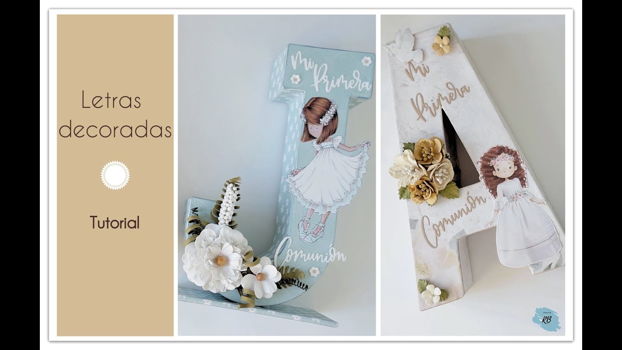 Decorar letras para Primera Comunión_Tutorial