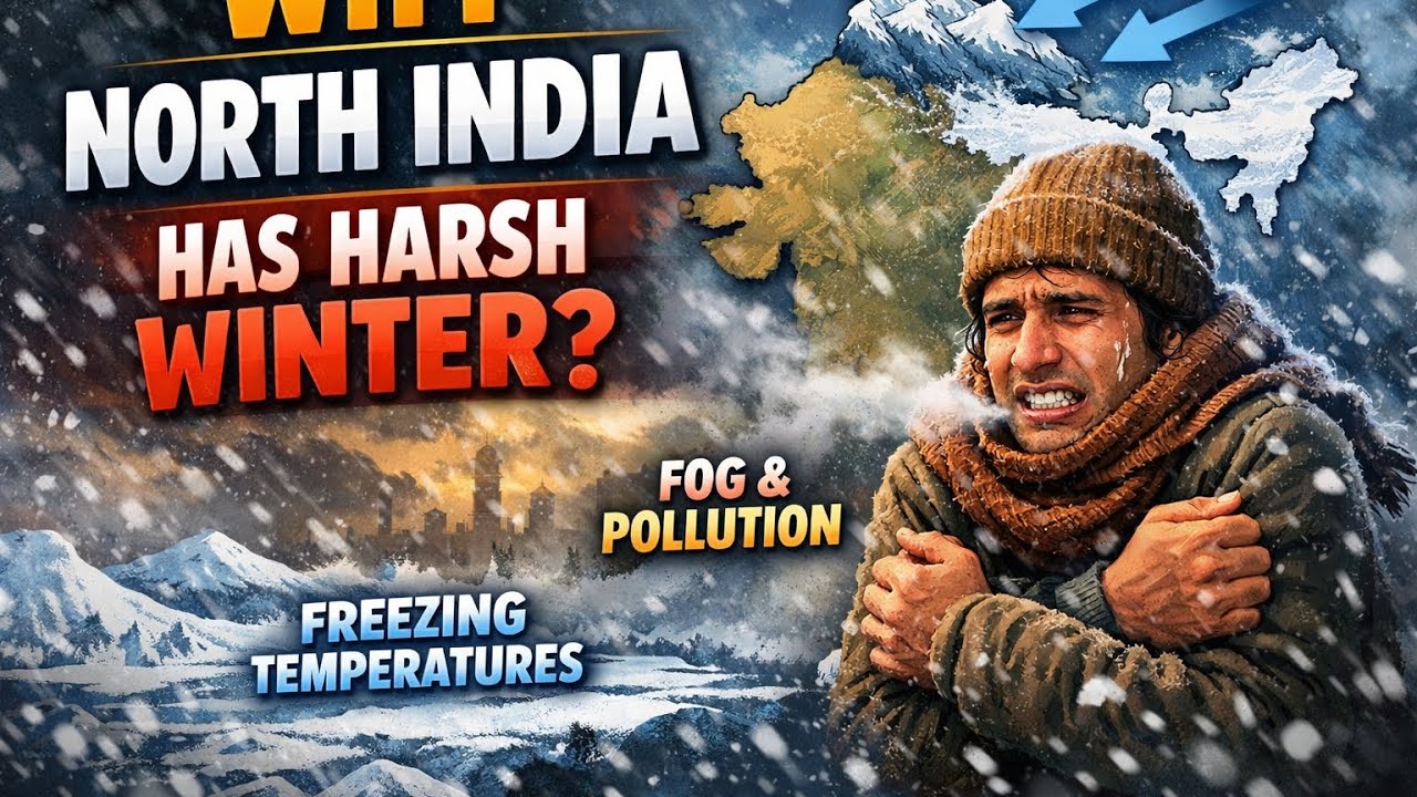 Title: Why North India Has Harsh Winter? ❄️ Explained Simply