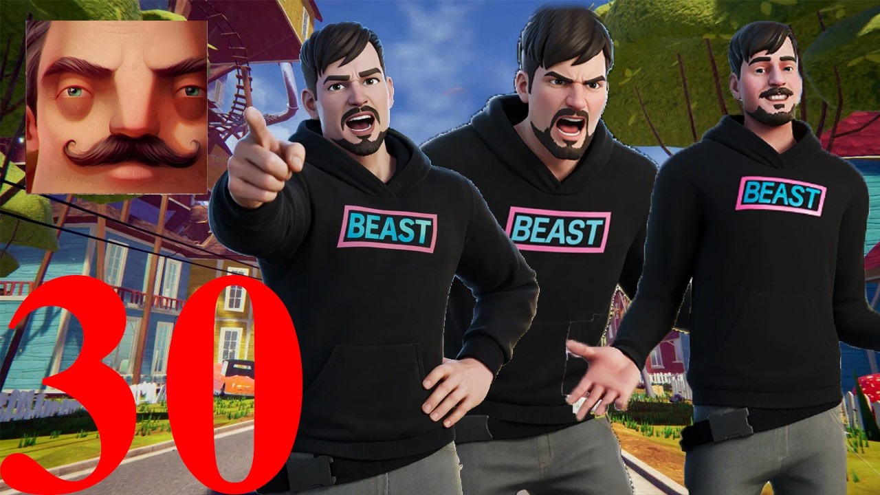 I Made 30 MrBeast in Hello Neighbor Act 3