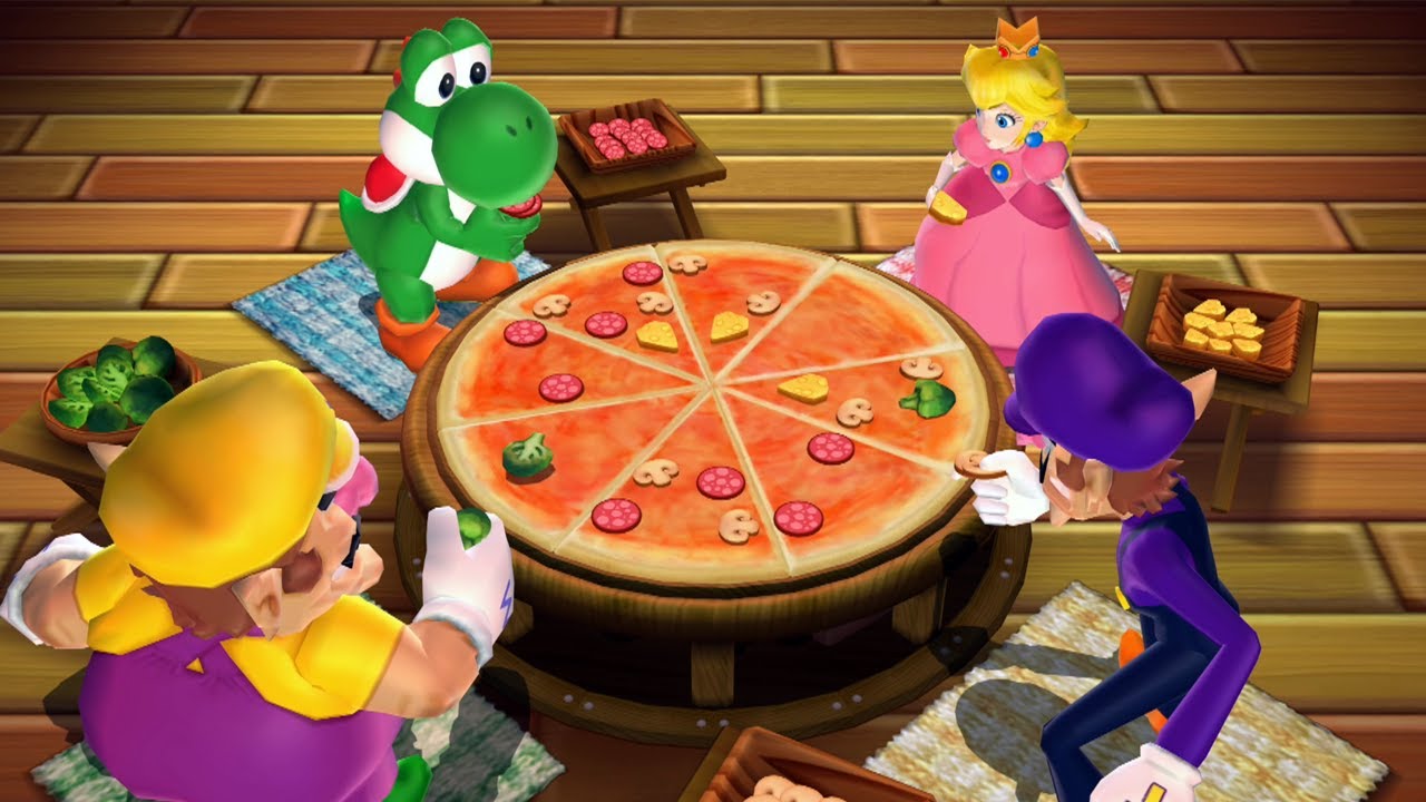 Mario Party 9 Minigames - Yoshi Vs Peach Vs Wario Vs Waluigi (MASTER CPU)