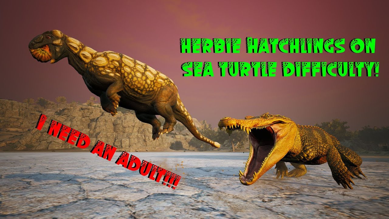 Hatchling Fight Club on Path of Titans Alpha Critter Saga - Herbivore Edition