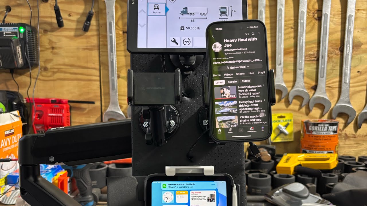 Making gps, phones and tablet bracket for my semi truck
