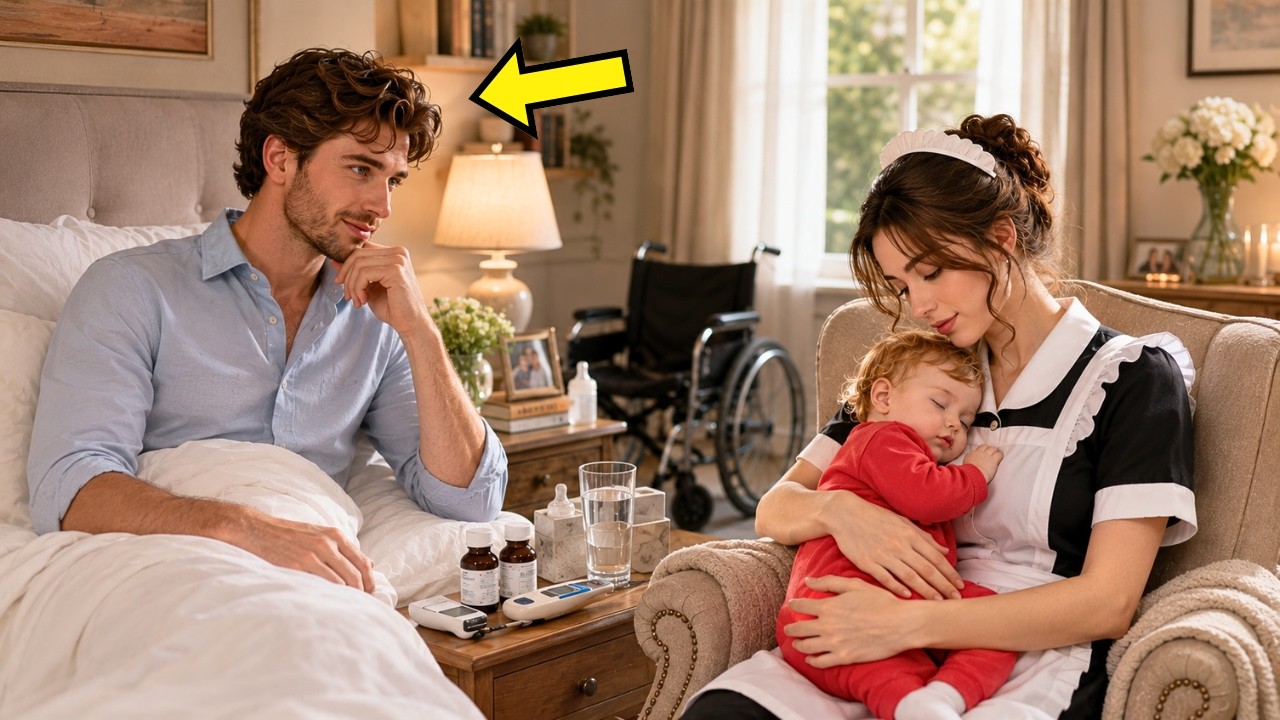 Paralyzed Millionaire Hadn't Smiled in Years - Until He Saw His Tired Maid Asleep Beside Him!