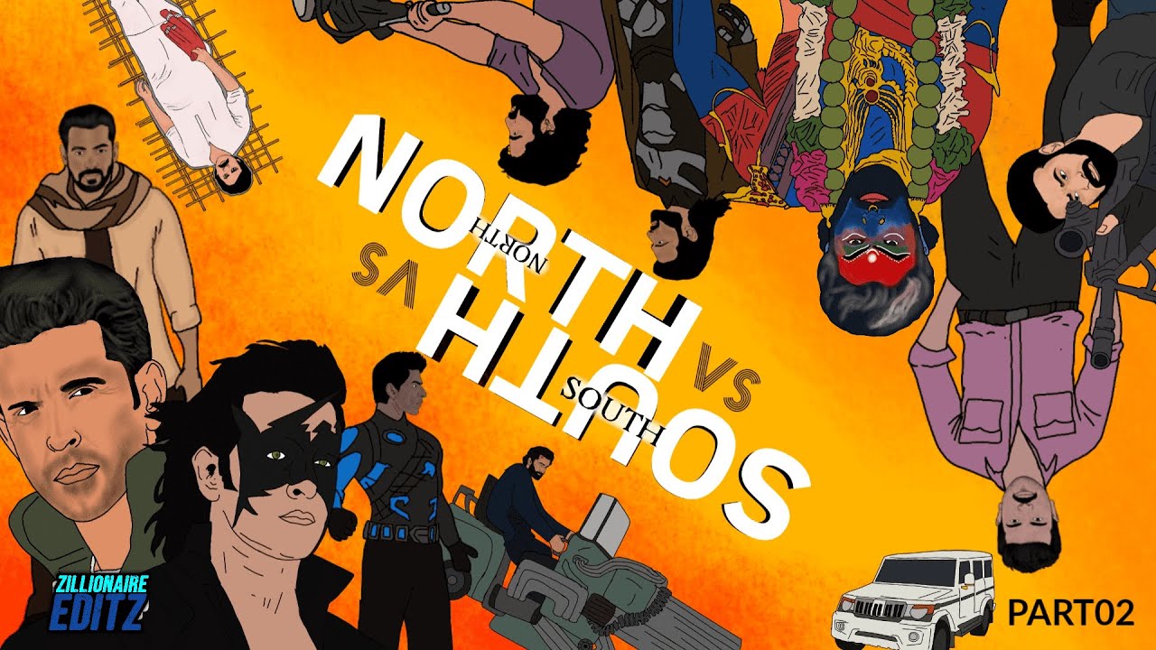 🔻North vs 🔺South⚡ epic battle part02 | AlluArjun | Prabhas | NTR | Hrithik | SRK | Ram Charan | PSPK