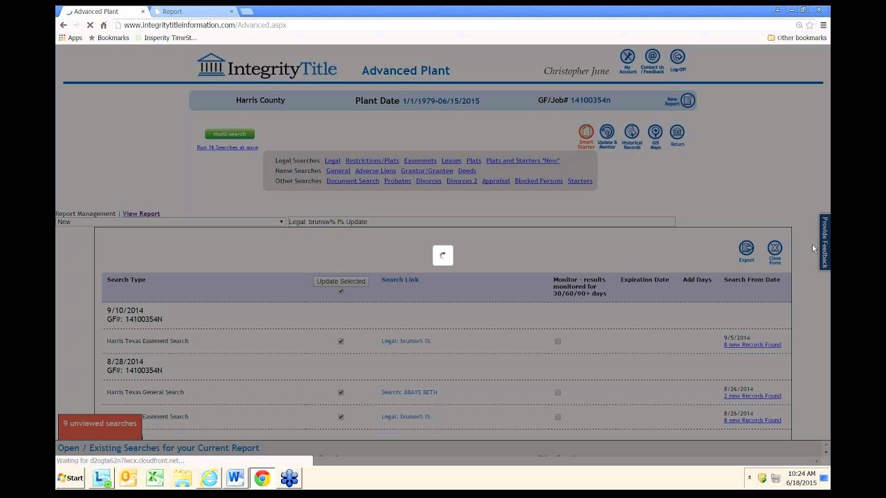 Integrity Title Records Advanced Plant Demonstration