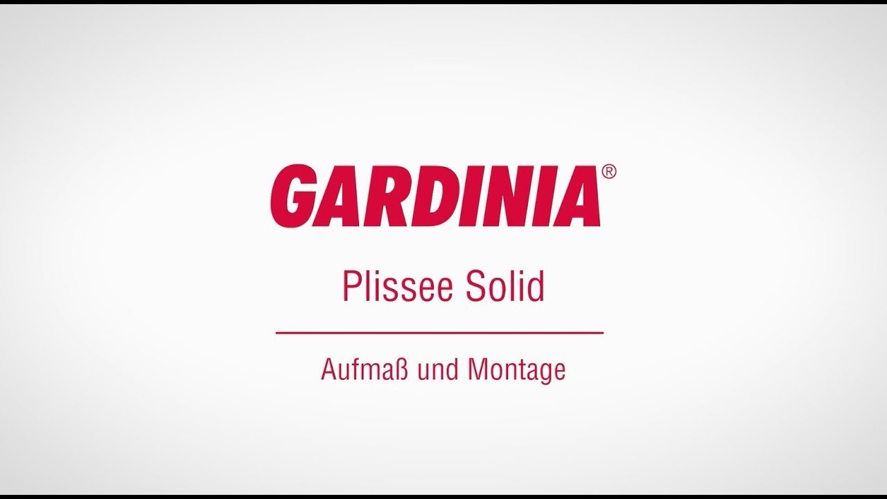 GARDINIA Plissee Solid Schulungsvideo 03 - Aufmaß und Montage