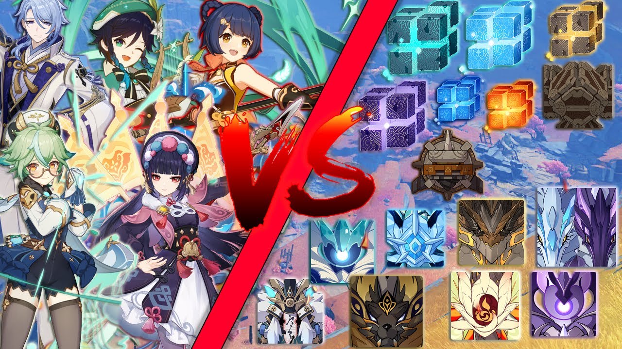 Current Banner [Ayato, Venti. Yun Jin, Sucrose And Xiangling] Against All World Bosses In The Game