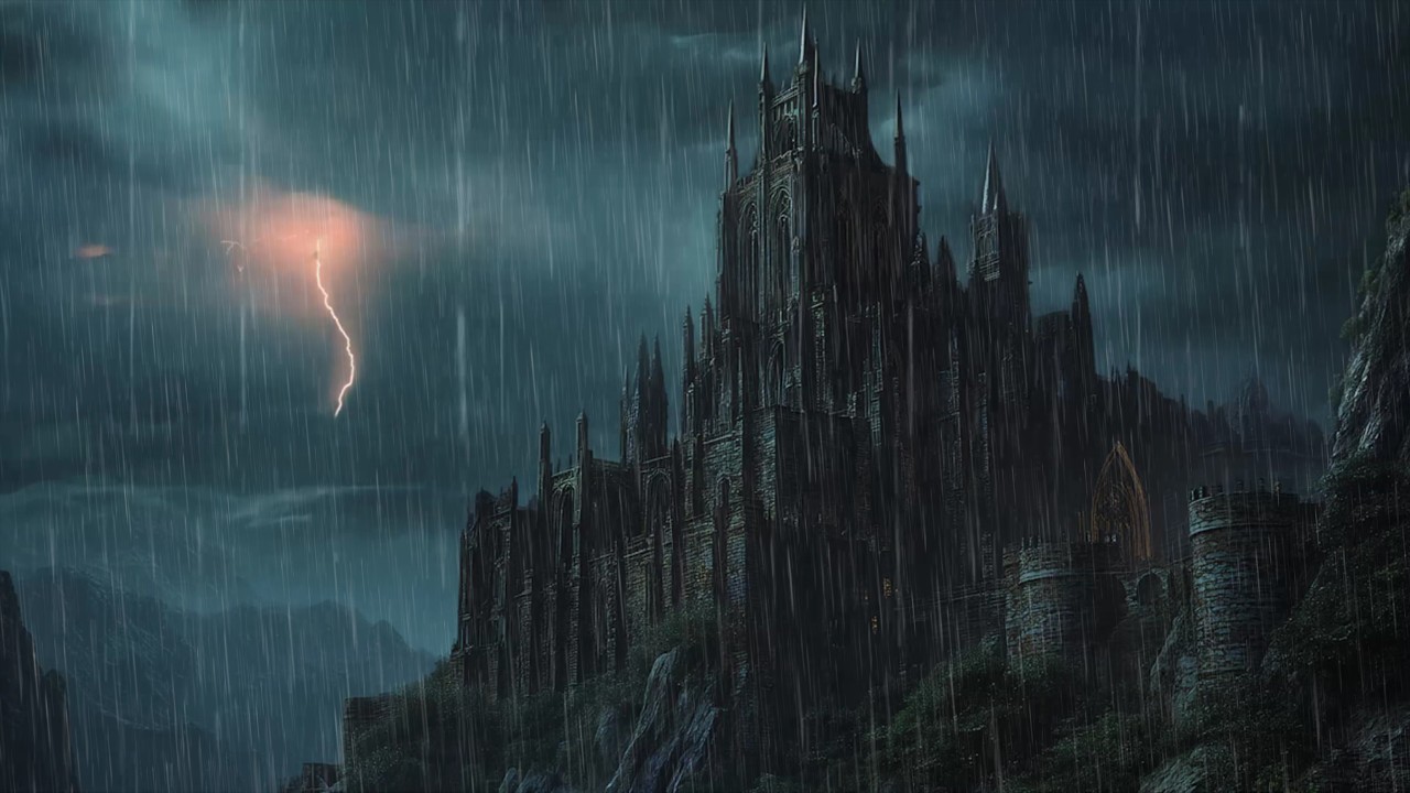 Find Calmness and Peace with Rain In Dark Fantasy Castle 🏰 Ease Insomnia with Rain