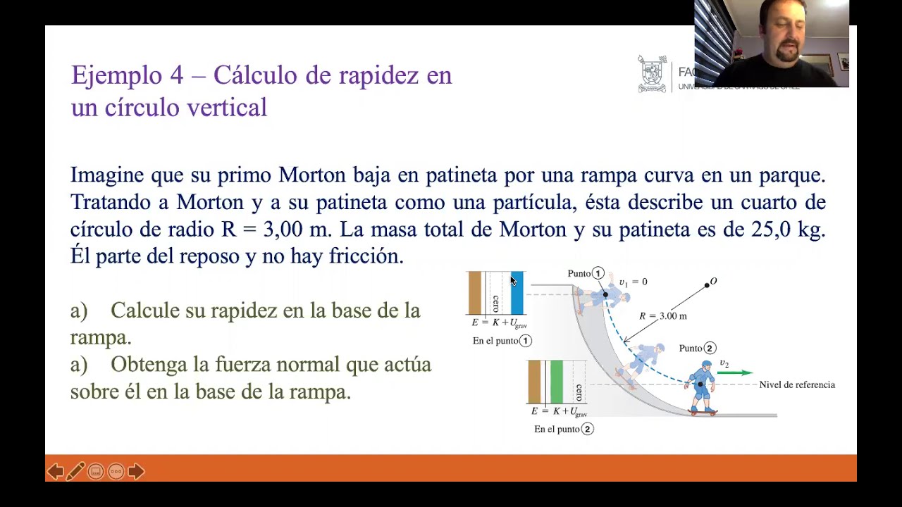 Ejemplo 04 - Cálculo de rapidez en un círculo vertical