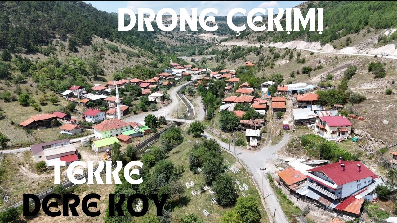 TEKKE DERE KÖY DRONE ÇEKİMİ - KÖY GEZİSİ - KÖY DE HAYAT VAR