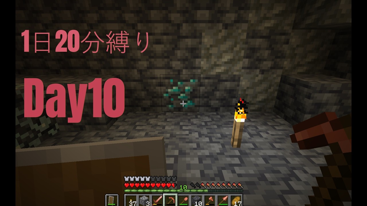 [Day10]1日20分しかできないマインクラフト実況