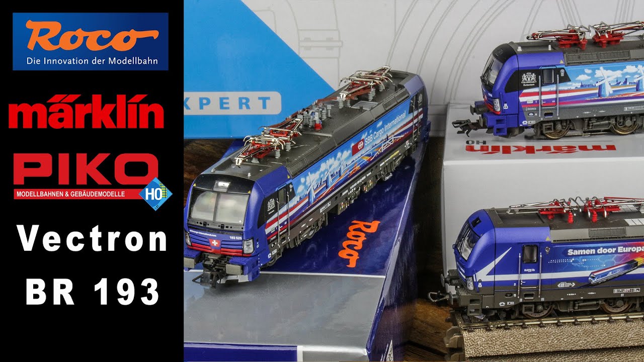 De Marklin, Piko en Roco Vectron BR 193 naast elkaar (Roco/Marklin Sound)