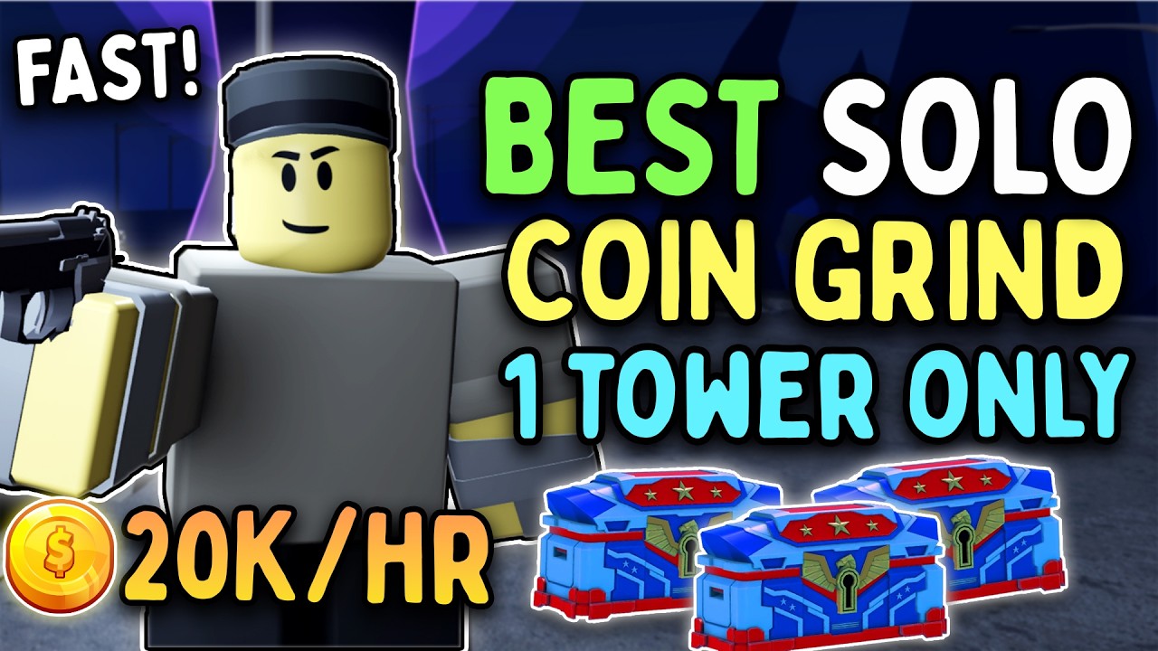 The NEW BEST Solo Coin Grinding Strategy | Get Summer Crates FAST! | Roblox TDS