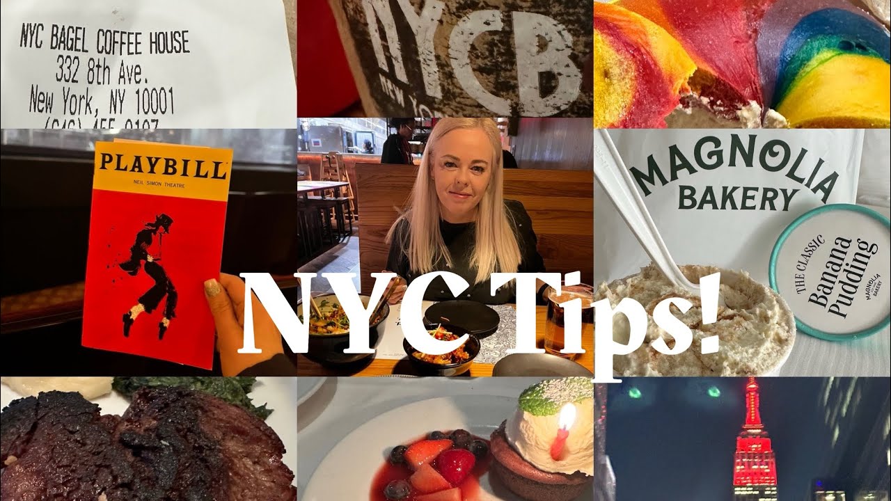 NYC Vlog! Best bagels- MJ musical- Magnolia bakery- Gallaghers steak!