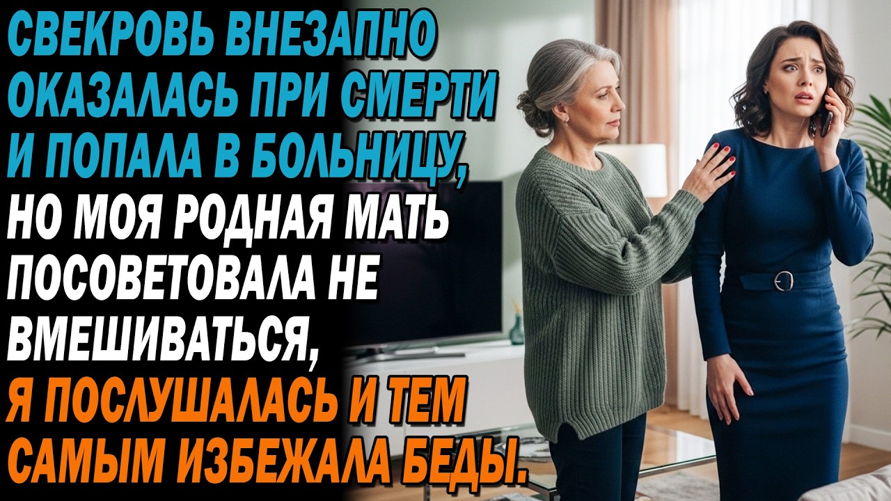 Свекровь внезапно оказалась при смерти и попала в больницу,но родная мать советовала не вмешиваться…