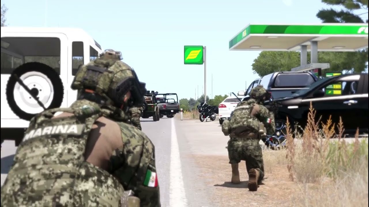 Ejercito Mexicano GN Marina vs Cartel LAS ALMAS  I  ARMA 3