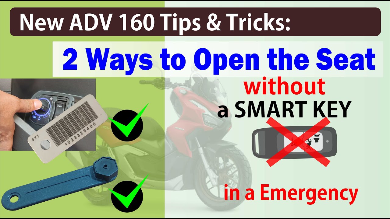 New ADV 160 Tips & Tricks: OPEN THE SEAT WITHOUT SMART KEY in an Emergency
