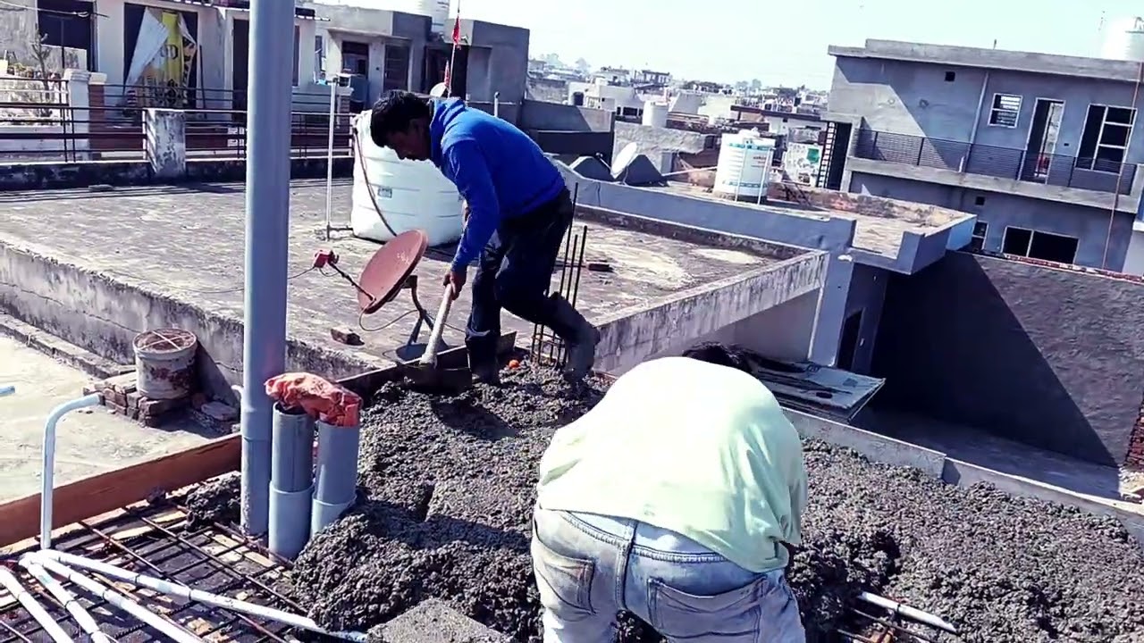 सही तरीके से छत की ढलाई कैसे करें? || house lenter ||construction work 👍|| my new vlog🏗️🏨