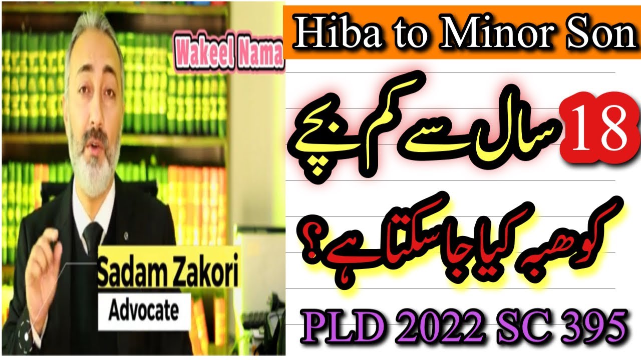 Tamleek Hiba Gift to Minor Son Children 2023 | Wakeel Nama