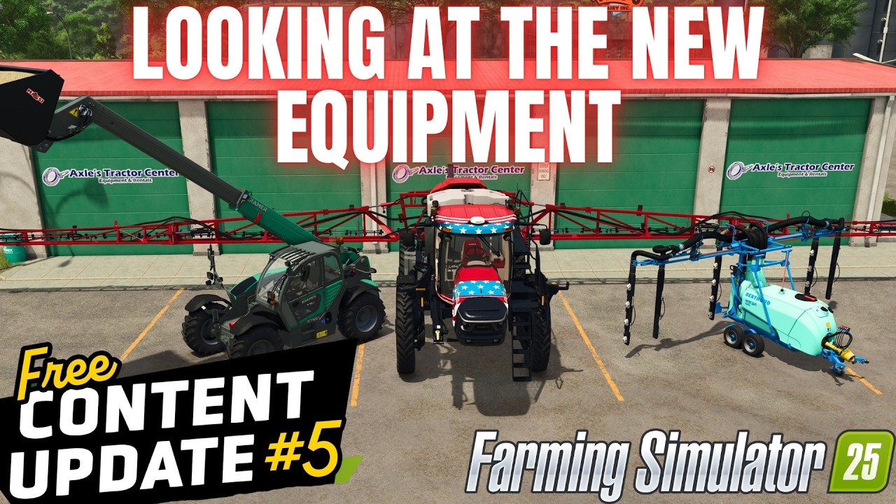 LOOKING AT THE NEW EQUIPMENT IN GAME - Update 1.17 - Farming Simulator 25