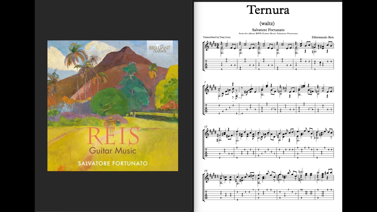 Ternura (waltz) D. Reis - S. Fortunato (Transcription)