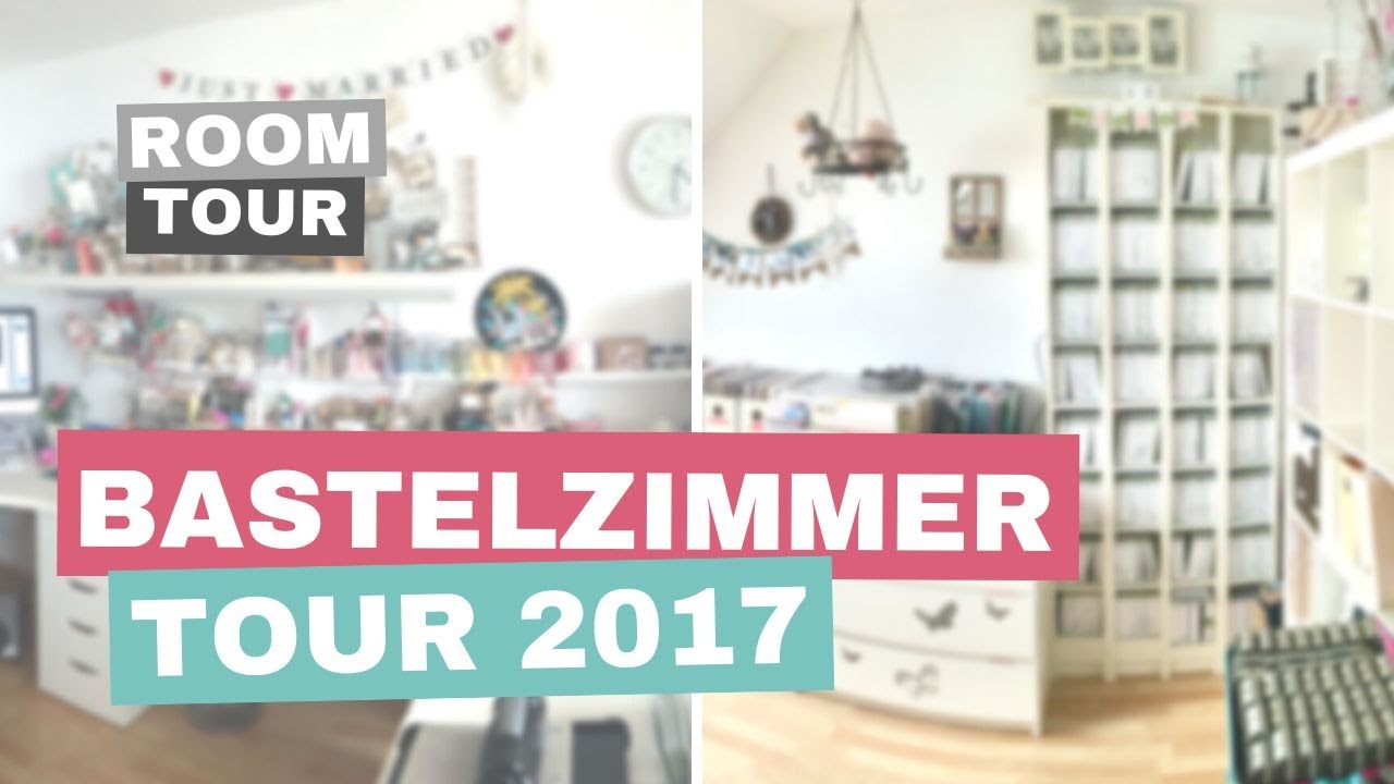 Bastelzimmer Roomtour 2017 - mein Bastelstudio mit Dachschrägen
