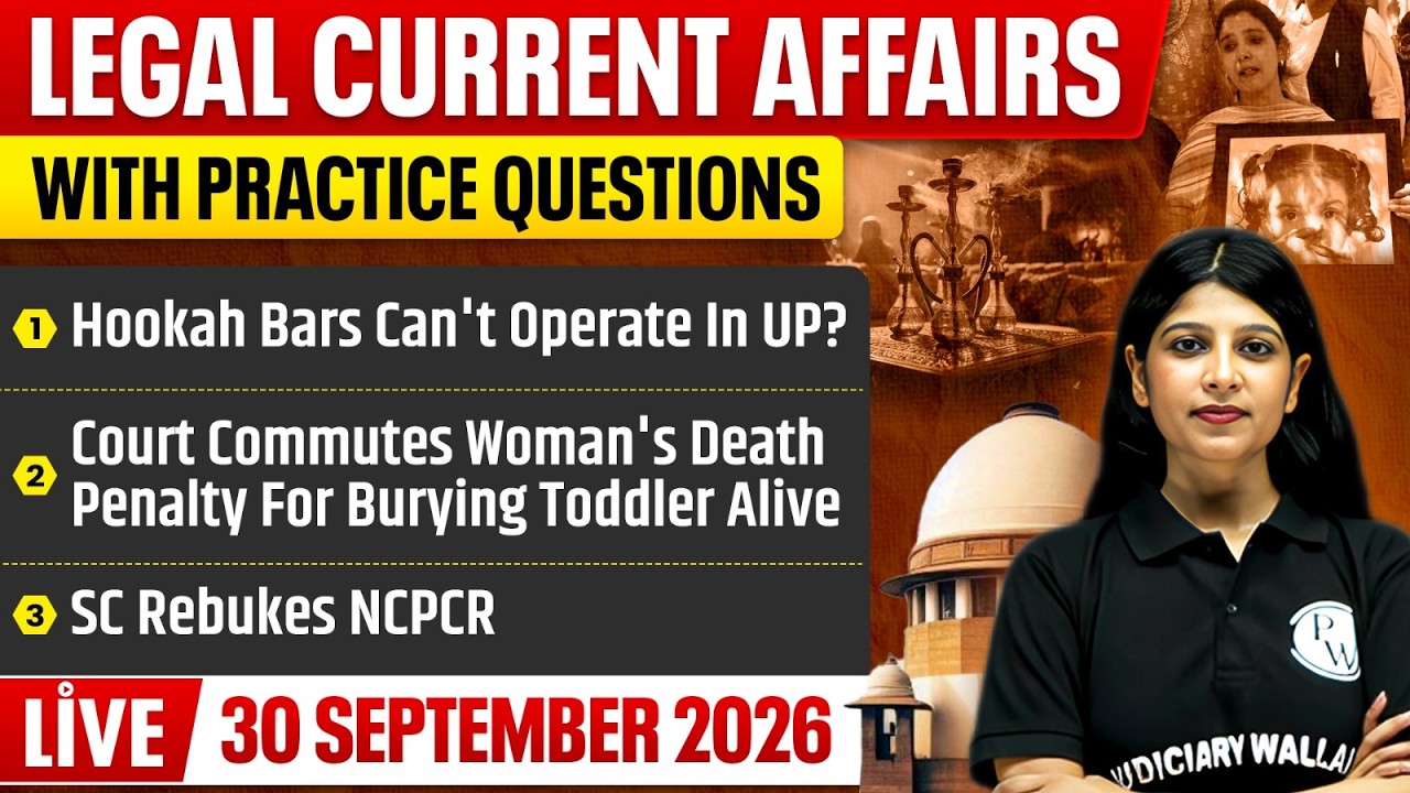 Legal Current Affairs Today | 30 Sept 2026 | Top Legal News | Judiciary/APO/APP | Judiciary By PW
