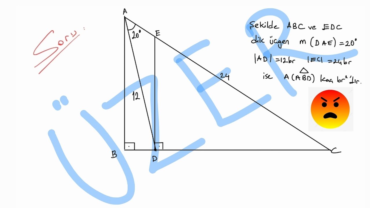 ÜÇGENDE ALAN GÖRMESİ ZOR BİR SORU #zorsorular #üçgendealan #aytgeometri