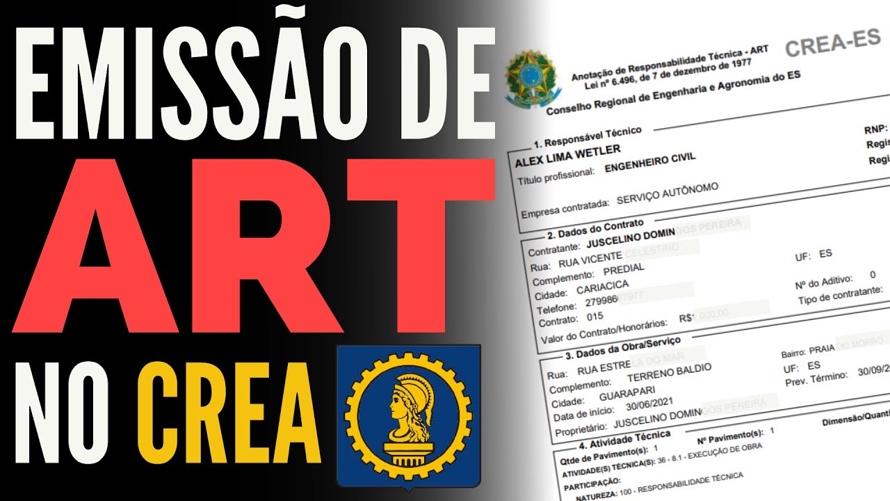 Como Emitir uma ART no site do CREA | ALEX WETLER