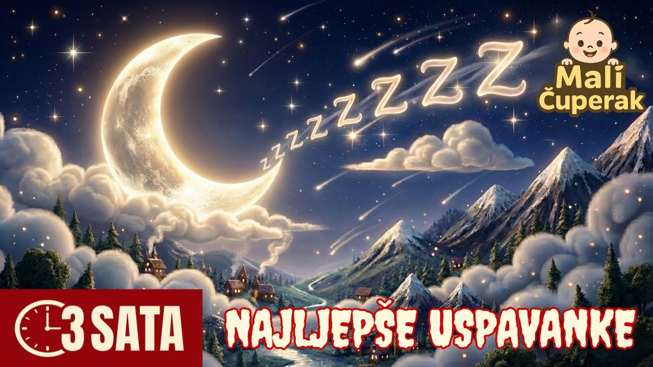 Najljep&scaron;e uspavanke za bebe i djecu 💤 (3 SATA) | Pjesmice za laku noć | Mali Čuperak