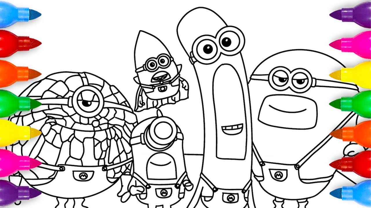Despicable Me 4 Mega Minions Coloring Page