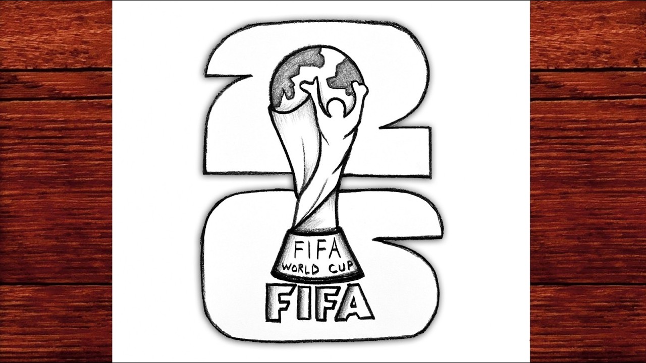 How to Draw FIFA World Cup 2026 Logo ⚽ Easy Pencil Sketch Step by Step