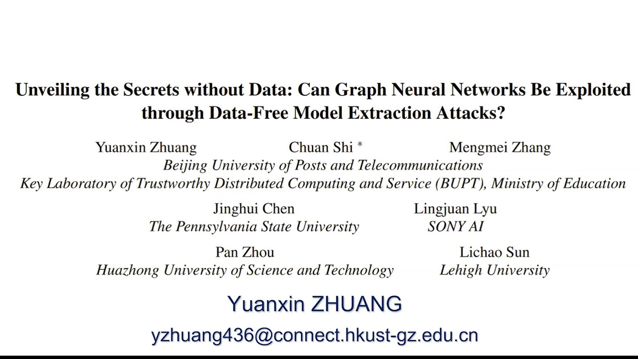 USENIX Security '24 - Unveiling the Secrets without Data: Can Graph Neural Networks Be Exploited...