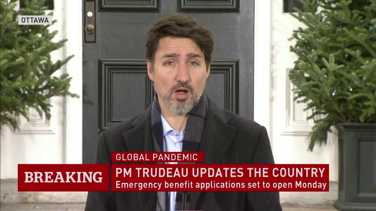 Prime Minister JUSTIN TRUDEAU   CANADA 🇨🇦 EMERGENCY RESPONSE BENEFIT  (CERB)  Announcement