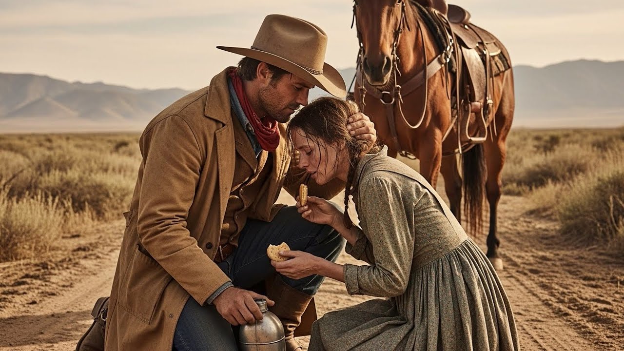 She Was Starving When He Found Her On The Trail, The Cowboy Shared His Last Biscuit With Her