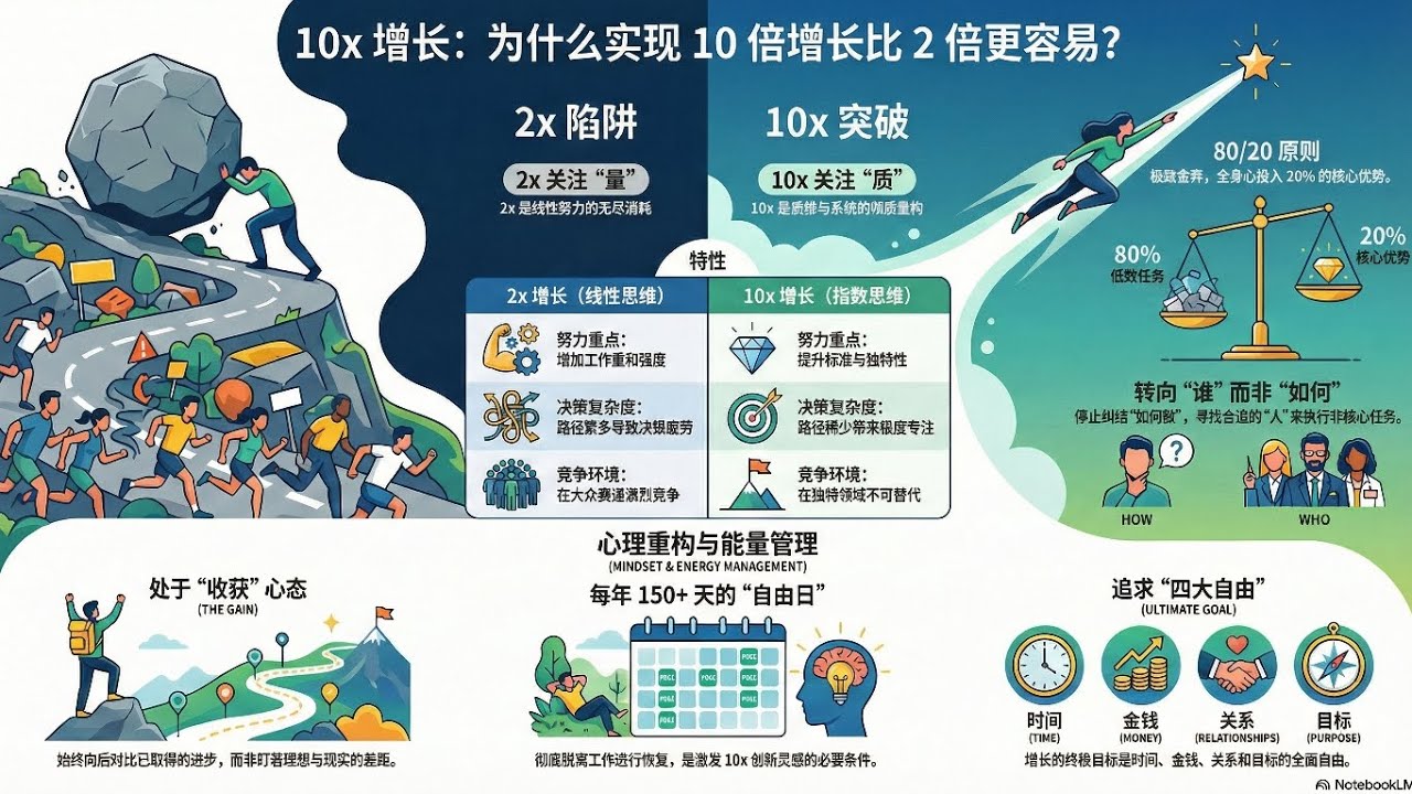 10倍增长思维与创业自由指南