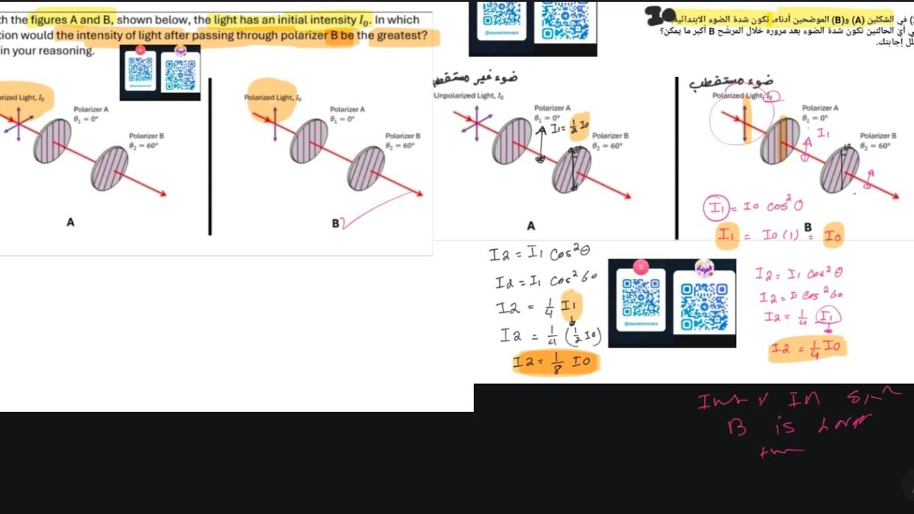  exam The Wave Nature of Light by DR.AHMED SHERIFF || 10 ADV || حل امتحان الطبيعه الموجيه للضوء
