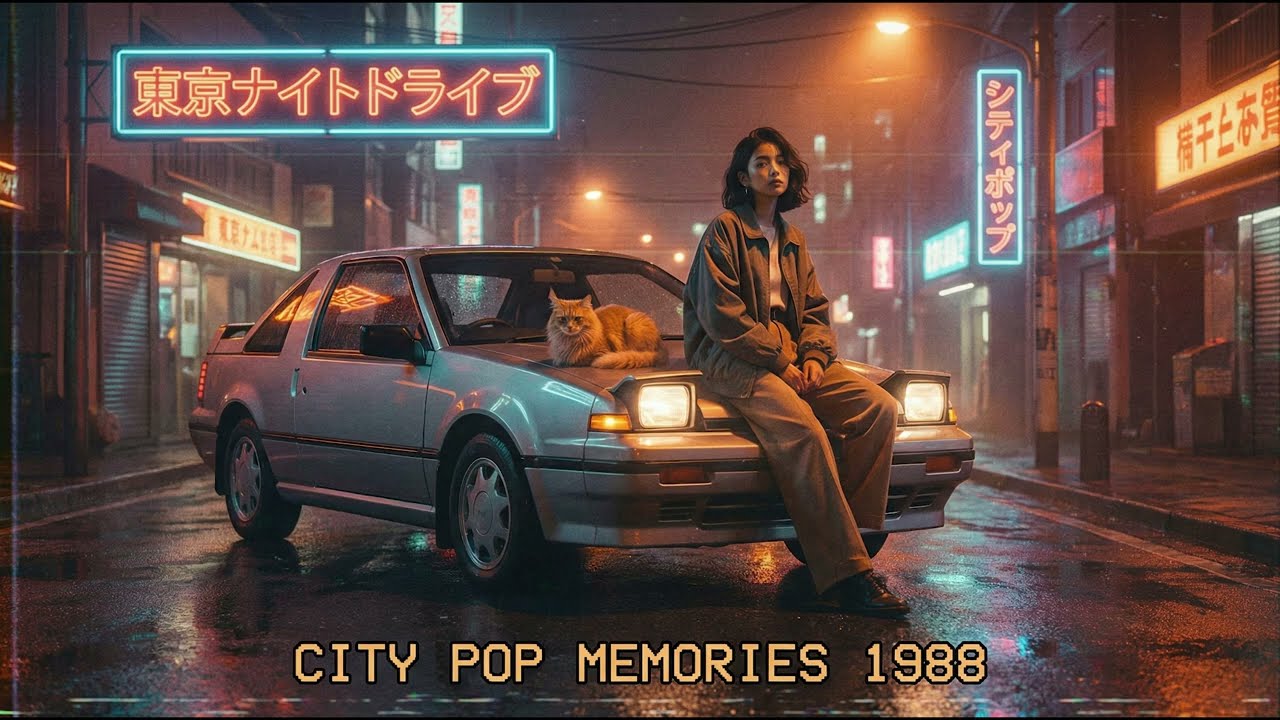 Pulsar EXA Night Drive 🌃 | Japanese City Pop Instrumental (80s Retro VHS)/昭和シティポップ・インスト 🐈📼