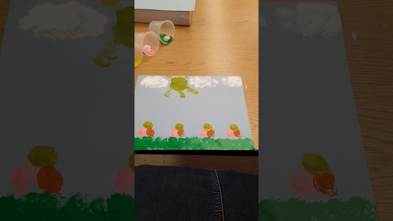 Cotton Ball Painting