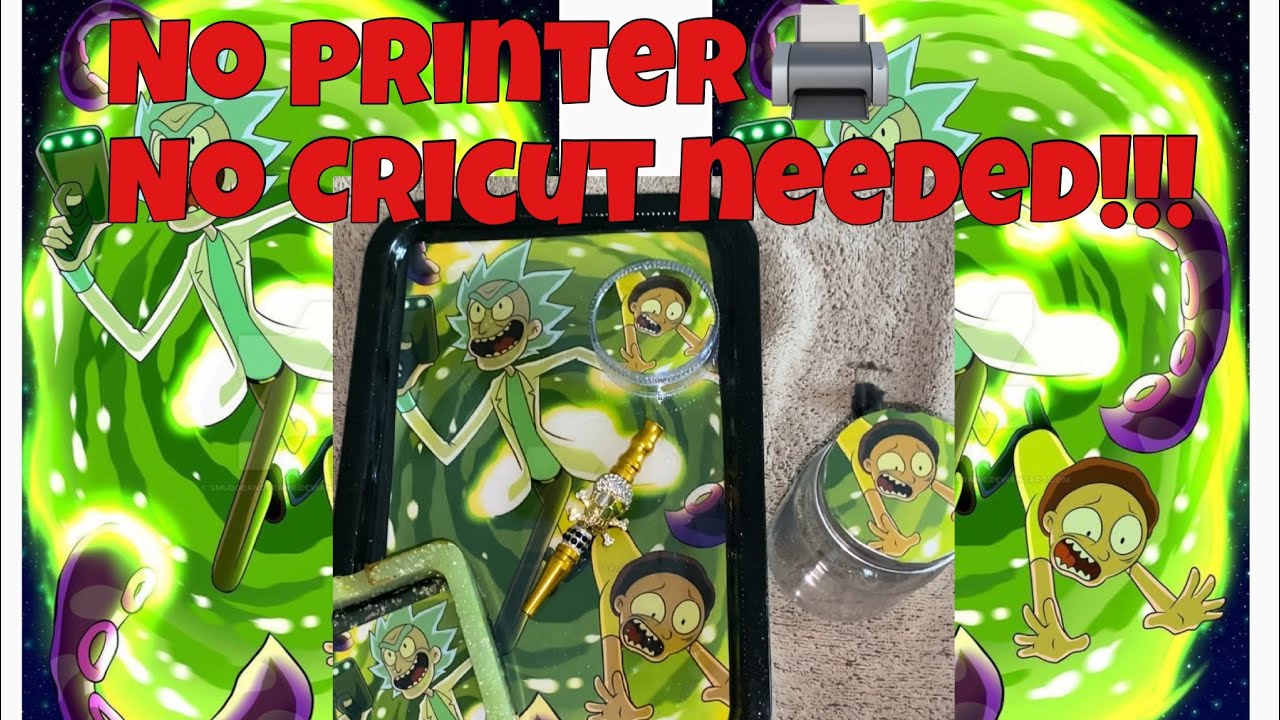 How to make a rolling tray set with no printer and NO Cricut machine!