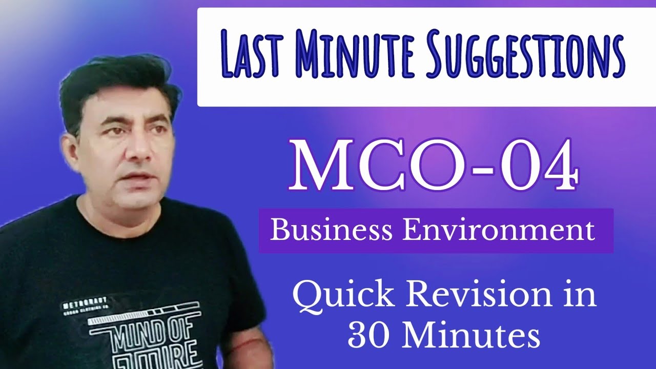 #MCO-04 #Last Minute Suggestions