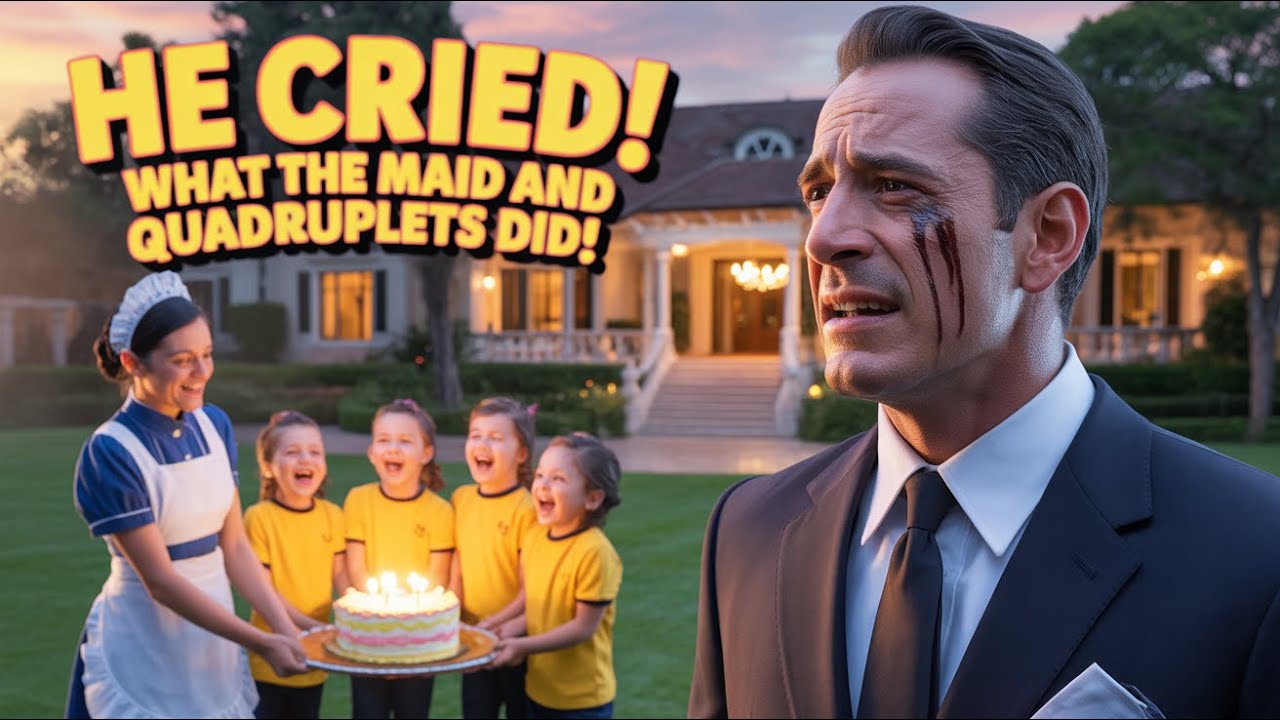 MAFIA BOSS came home exhausted on his birthday… and WEPT at what the MAID and QUADRUPLETS did.