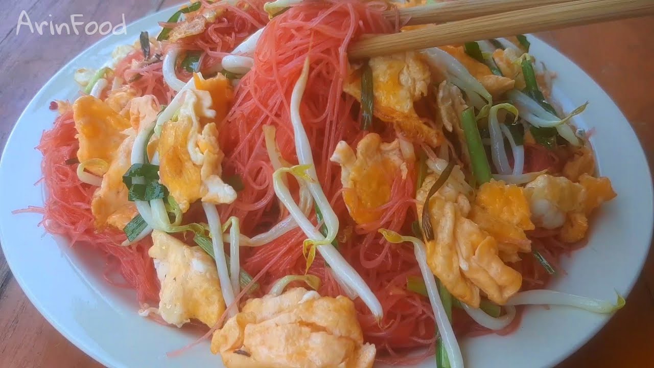 ผัดหมี่สีชมพู ไม่ใส่เต้าเจี้ยว ทำกินทำขาย | Stir Fried Pink Noodle
