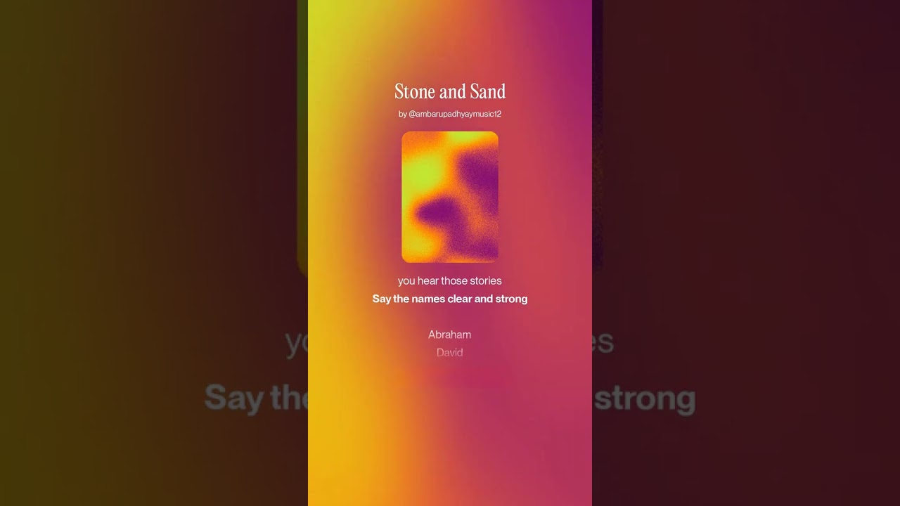Stone and Sand II Ambar Upadhyay Music #israel #israelsong #music #song #israelhistory #trending