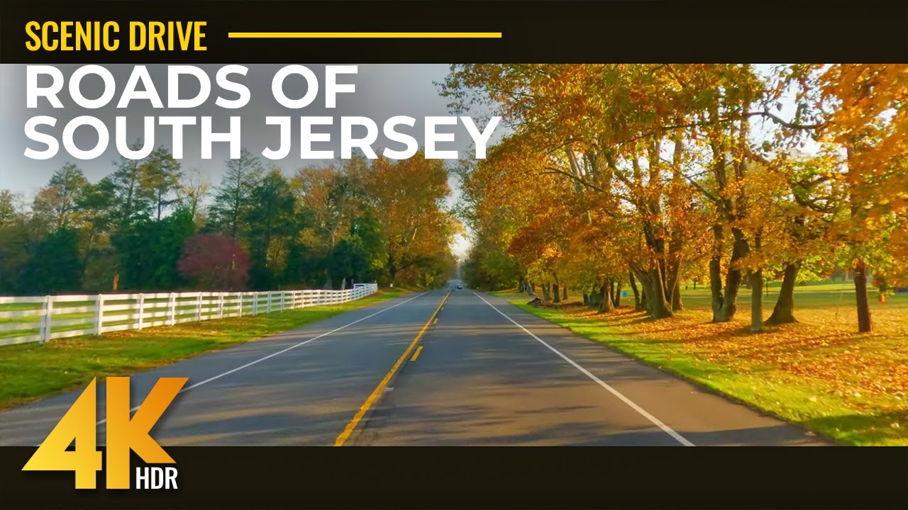 Fall Foliage Season Scenic Drive 4K HDR - South Jersey Local Roads Taking on Autumn Colors