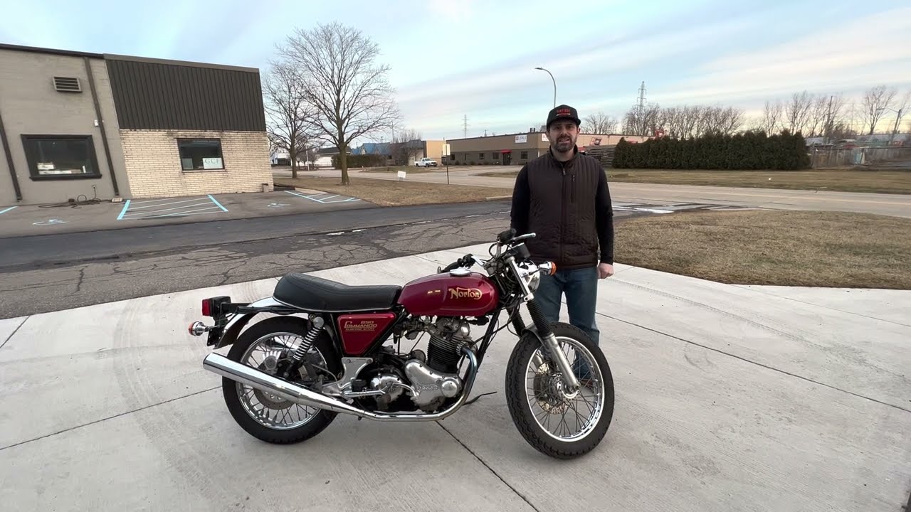 1975 Norton Commando 850 Electric Start: Walk Around, Cold Start, and Riding