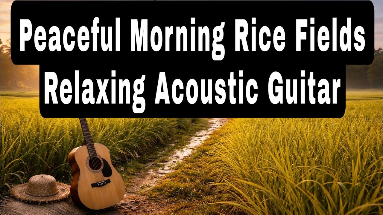 Peaceful Morning Rice Fields – Relaxing Acoustic Guitar Music