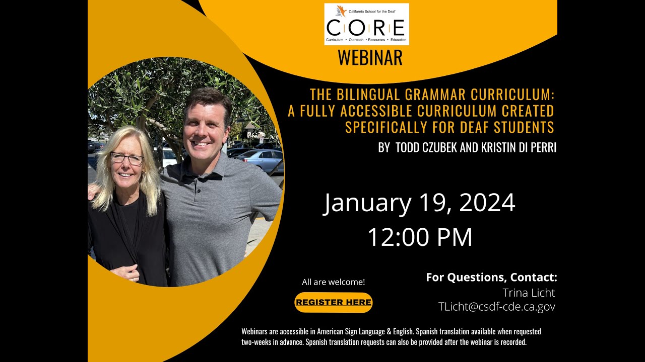 CORE Webinar  Bilingual Grammar Curriculum BGC