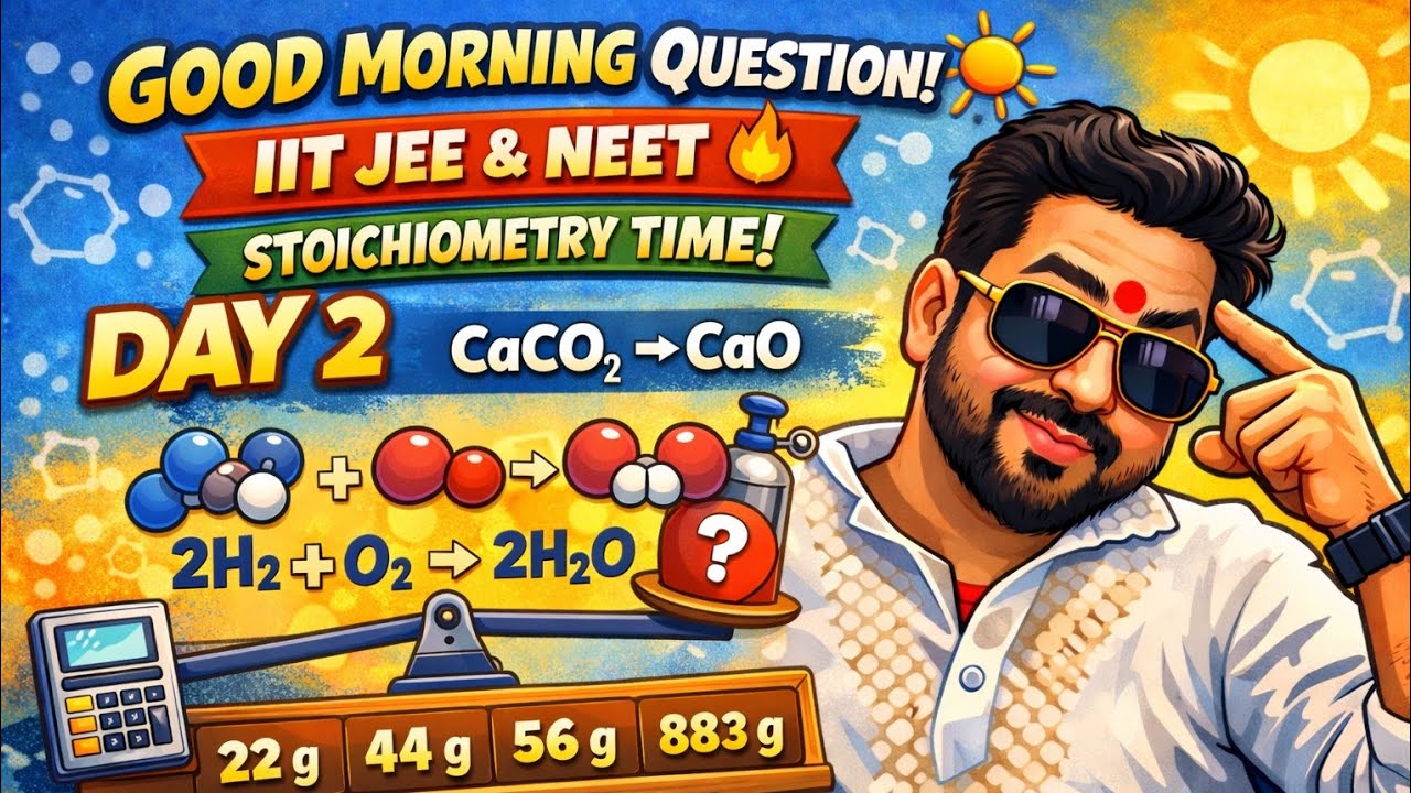 STOICHIOMETRY QUESTIONS PRACTICE || BEST CHEMISTRY COACHING FOR IIT JEE NEET IN PATNA 